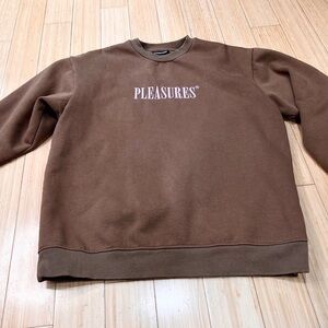 PLEASURES Long Sleeve Crewneck Pullover